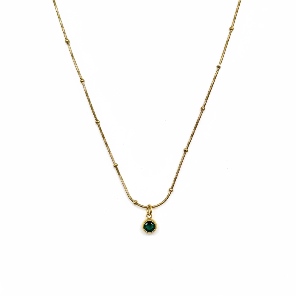 Emerald Halo Necklace