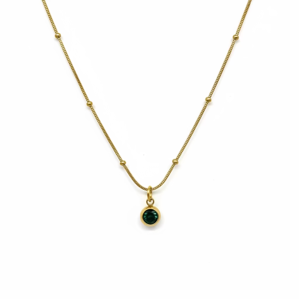 Emerald Halo Necklace
